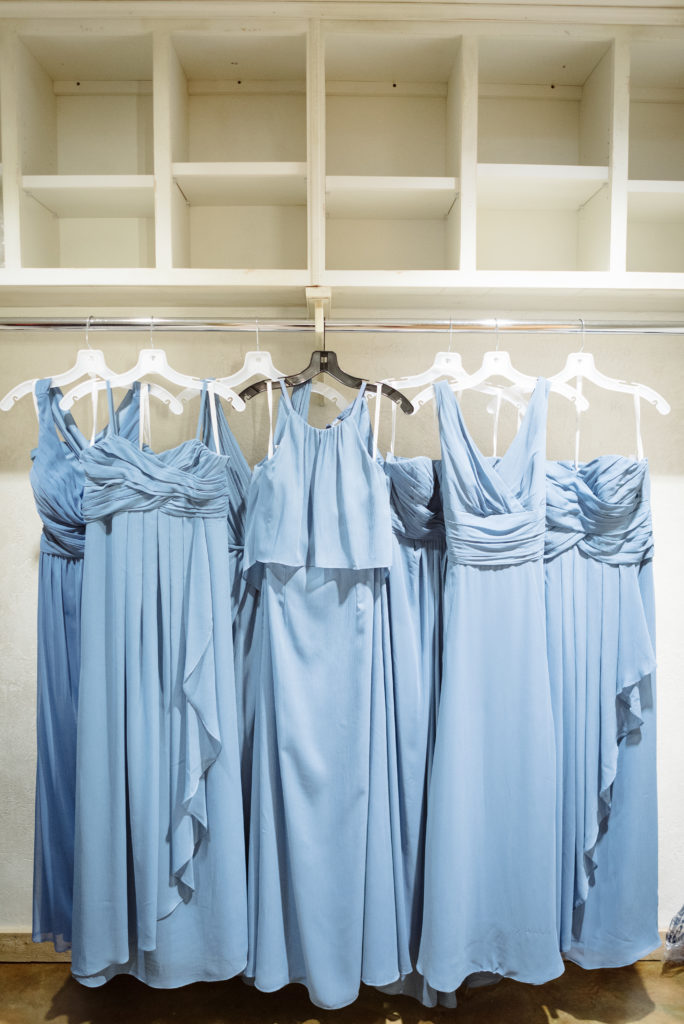 detail shots of bridesmaid dresses for a winter wedding in Nashville by Dolly DeLong Photography