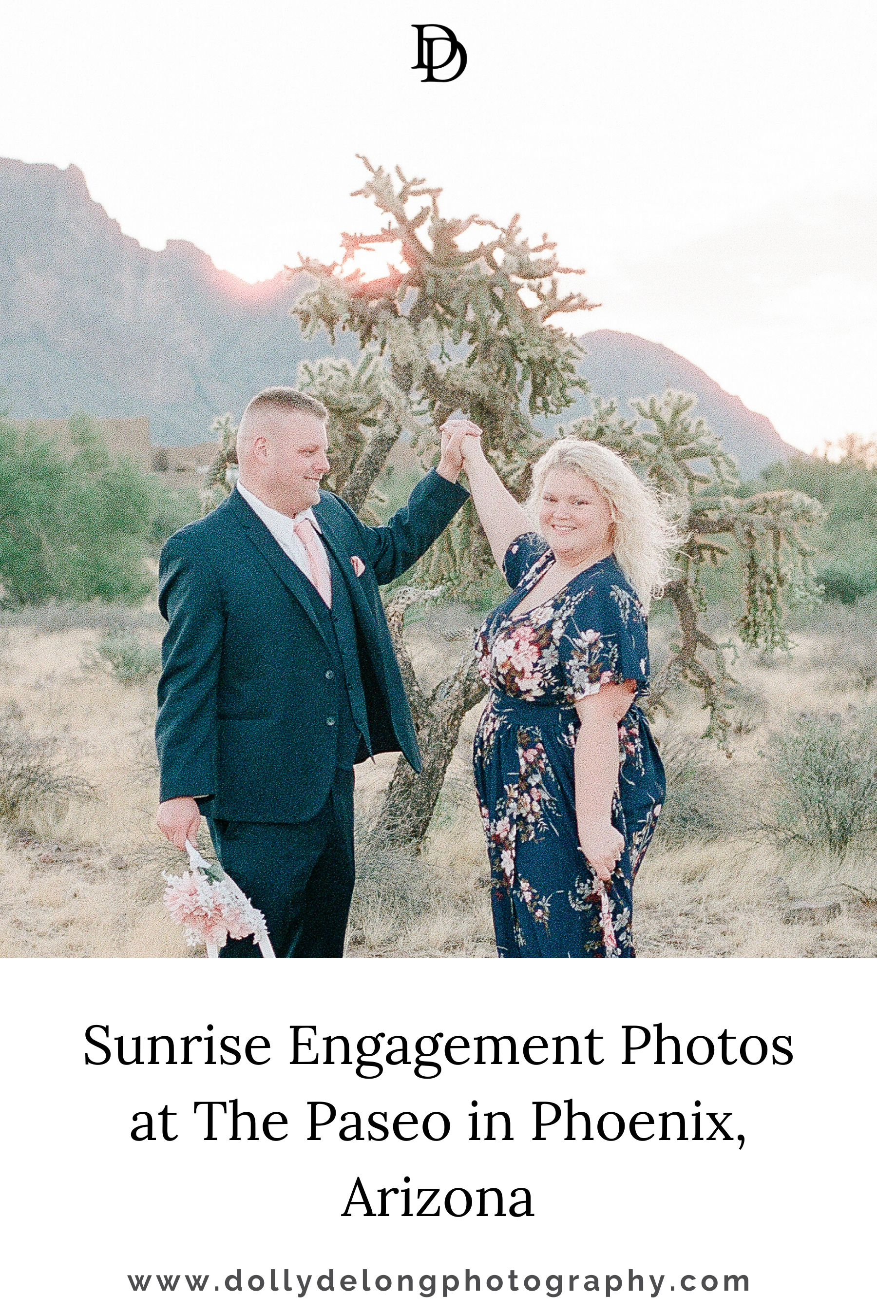 Sunrise Engagement Photos at The Paseo in Phoenix, Arizona