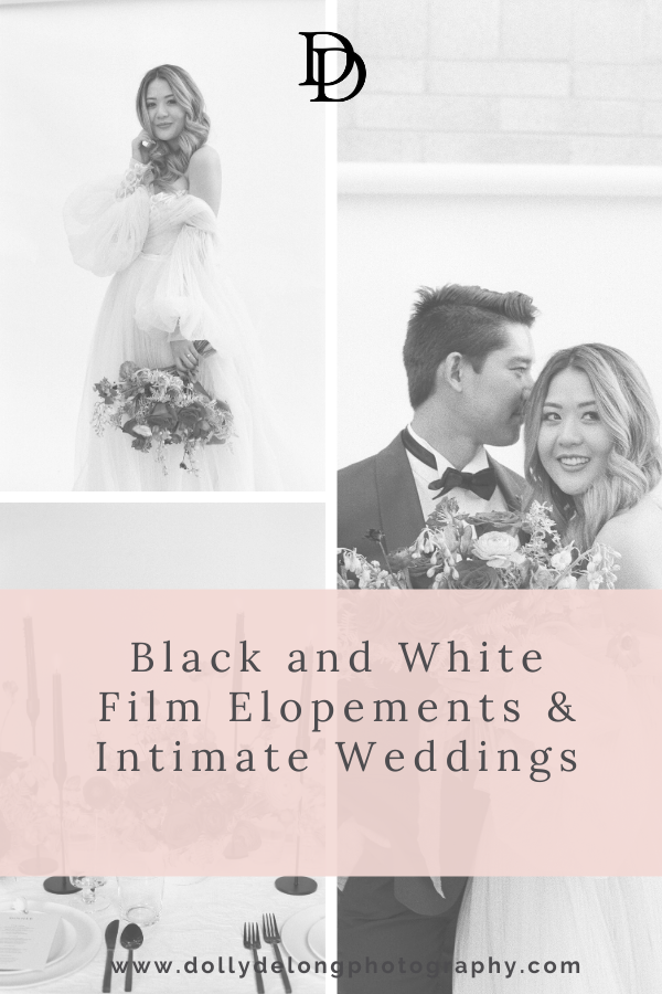 black and white wedding on film 