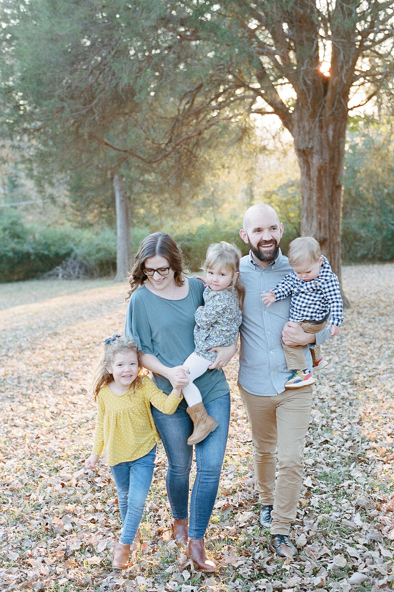 Nashville Family Taking Their Fall Family Portraits with Film Photographer Dolly DeLong Photography