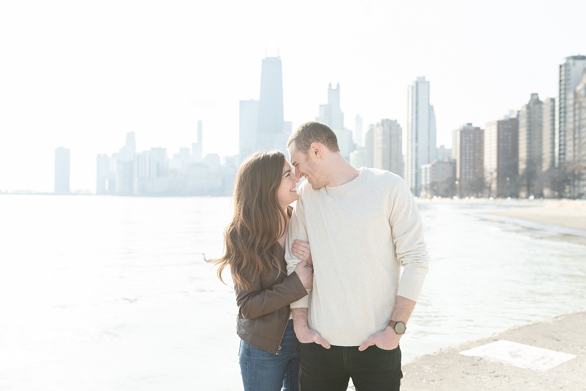 a downtown chicago winter engagement session with dolly delong photography a nashville based destination engagement photographer