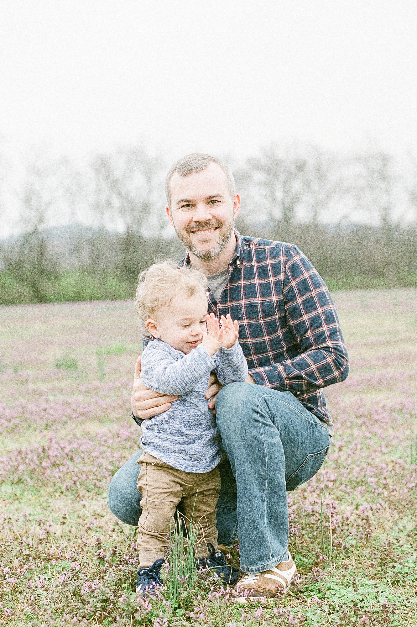 Fuji400h portraits of father and son by Nashville Family Photographer Dolly DeLong Photography