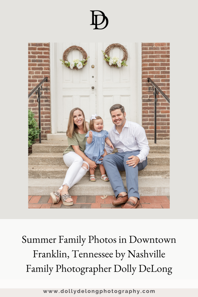 Summer Family Photos in Downtown Franklin, Tennessee by Nashville Family Photographer Dolly DeLong