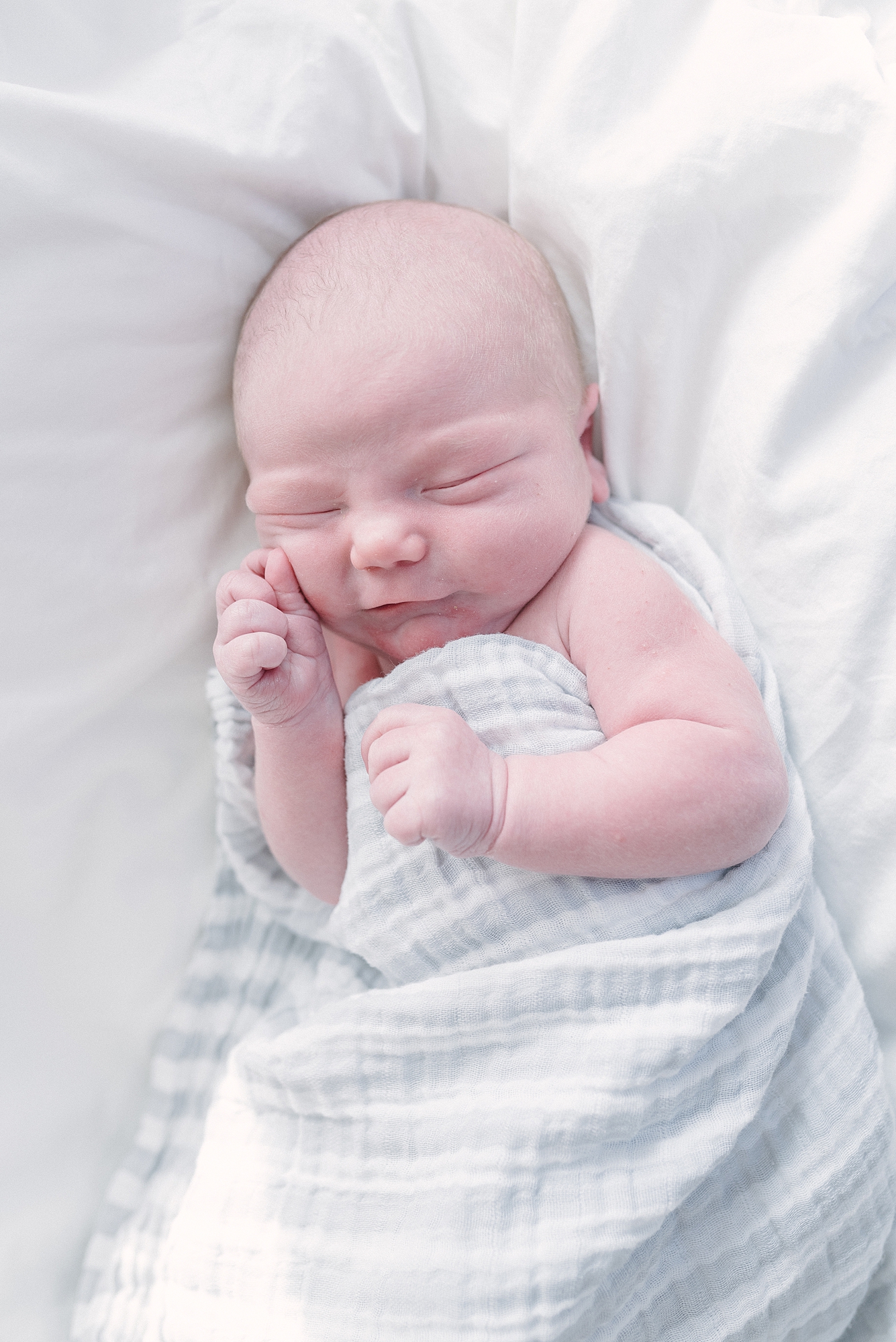 newborn baby boy sleeping by Nashville newborn photographer Dolly DeLong Photography