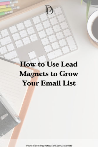 how to use lead magnets to grow your email list by Dolly DeLong Education