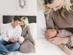 lifestyle newborn session in Nashville with Dolly DeLong Photography