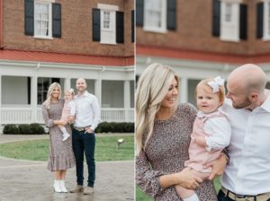 family photographer poses with her family during Nashville personal branding portraits