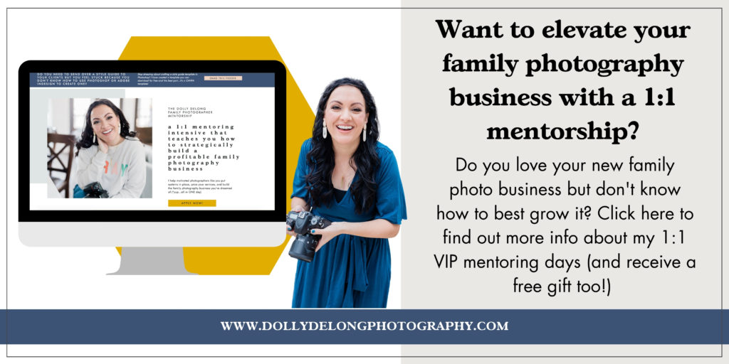 family photographer VIP days with Dolly DeLong Photography