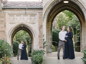 Nashville TN maternity portraits with young couple in the fall