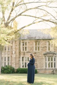 fall maternity portraits at Vanderbilt University in Nashville TN