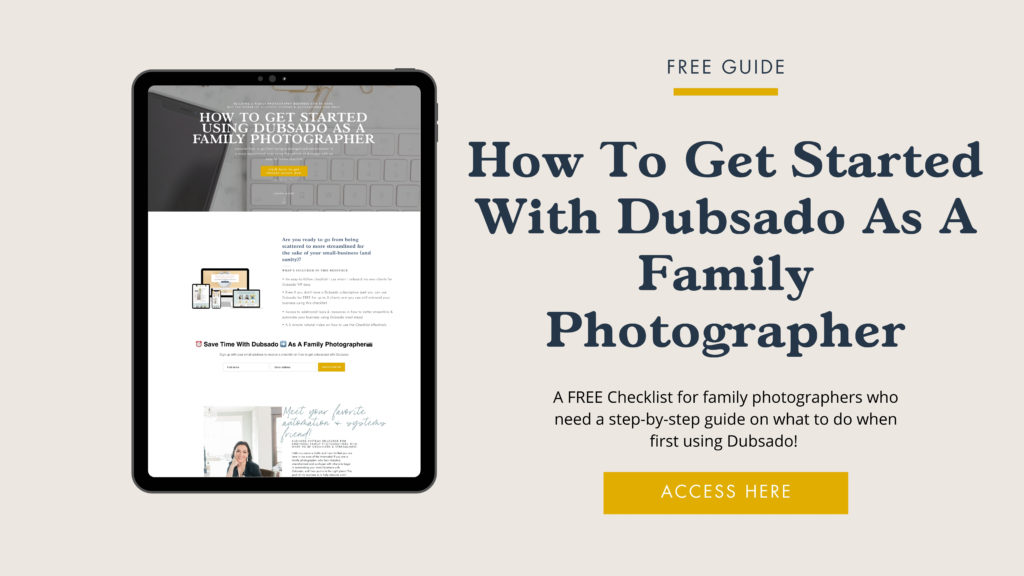 free checklist to get started with Dubsado