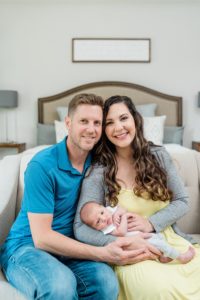 parents snuggle with son during Nashville lifestyle newborn session
