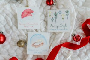 watercolor Christmas cards by Nashville artist