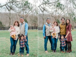 Nashville extended family portraits with kids and grandparents
