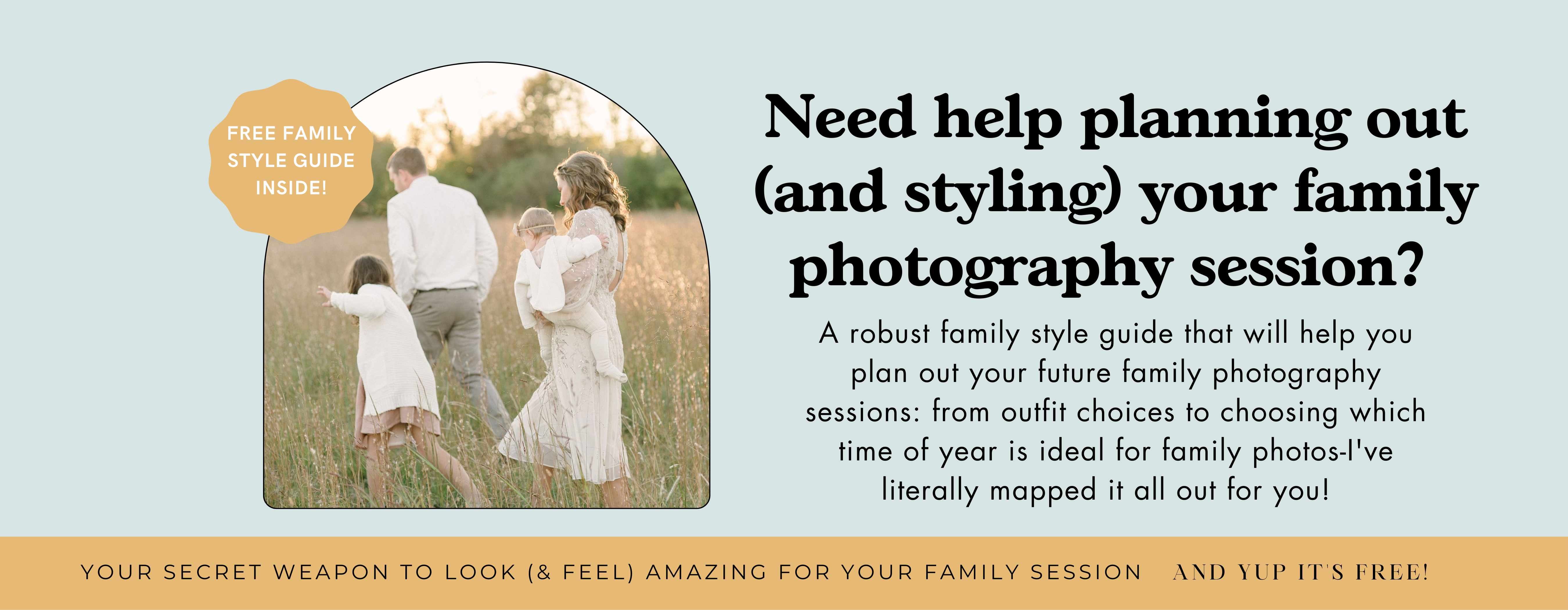 Family Portrait Session Style Guide from Dolly DeLong