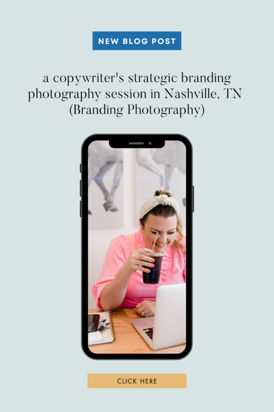 a copywriter's strategic branding photography session in Nashville, TN