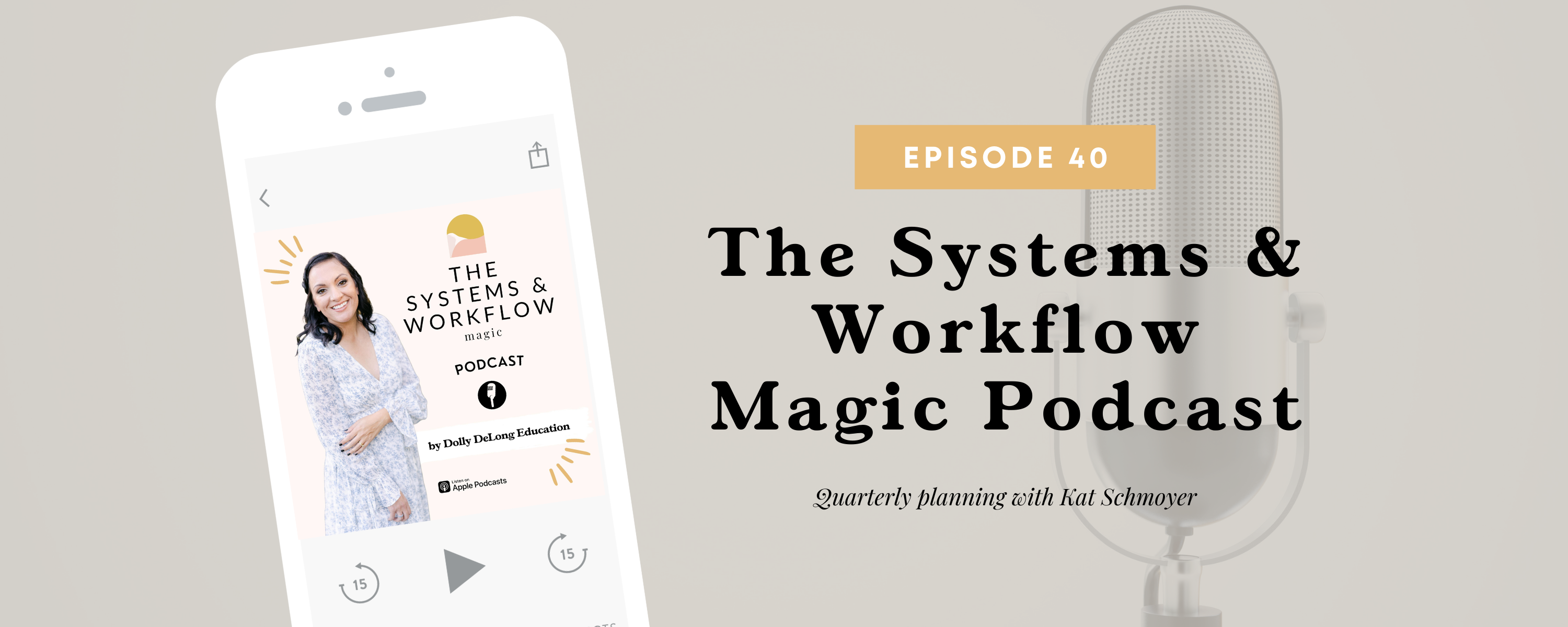 Episode 40 of the systems and workflow magic podcast quarterly planning with Kat Schmoyer