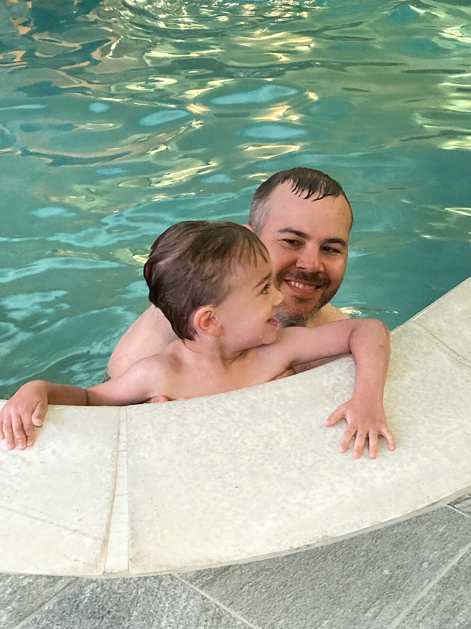 father_and_son_swimming